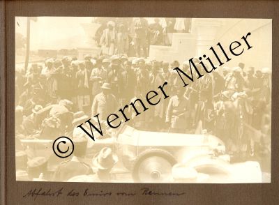 Elefantenrennen Abfahrt von K�nig Amanullah Khan im Rolls Royce Kabul Afghanistan