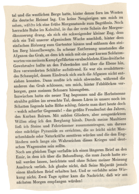 Erz�hlung Oskar von Niedermayer Tod in Kabul